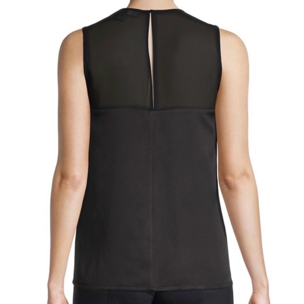 NWT Michael Kors Black Feather Trim Sleeveless Top Size S MSRP $125 - Picture 4 of 5